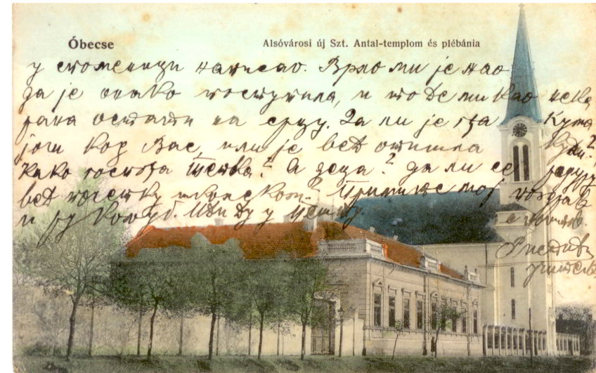 1907.g KATOLIČKA PLEBANIJA (ALSÓVÁROSI ÚJ SZT. ANTAL-TEMPLOM ÉS PLÉBÁNIA)